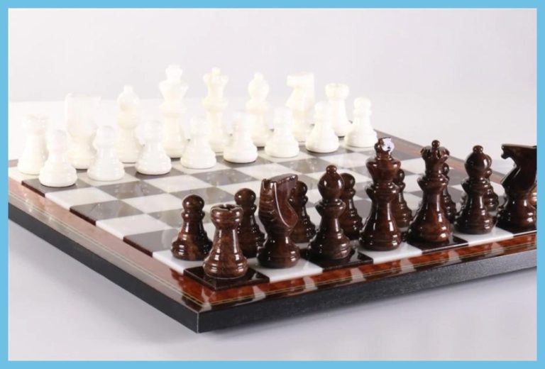 Brown Alabaster Chess Set