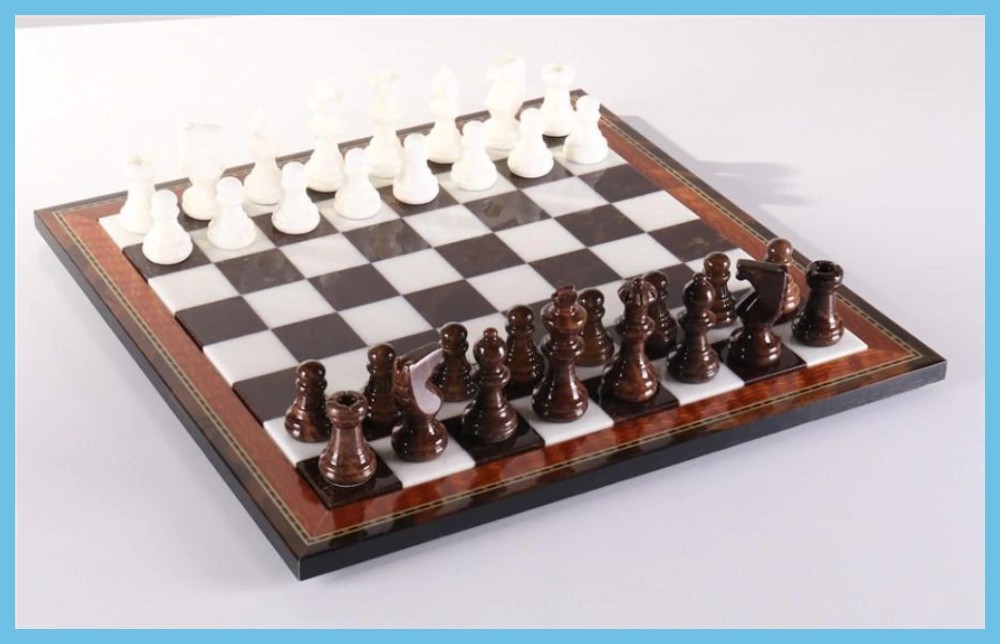 Brown Alabaster Chess