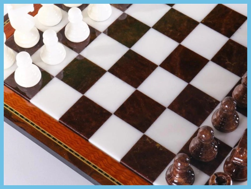 Brown Alabaster Chessboards