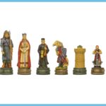 Camelot Hand Painted Themed Chess Pieces