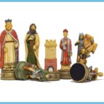 Camelot Hand Painted Themed Chess Pieces 3