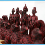Cardinal Red Mandarin Chess Pieces 1