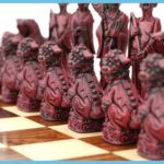 Cardinal Red Mandarin Chess Pieces 3