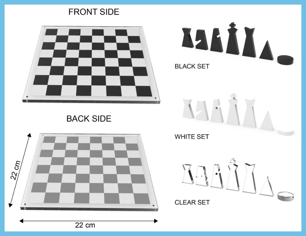 Clear Acrylic Chessboards