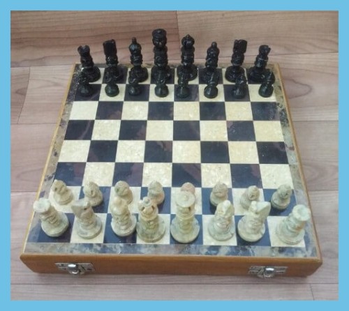 Gemstone Chess Set And Stone Board
