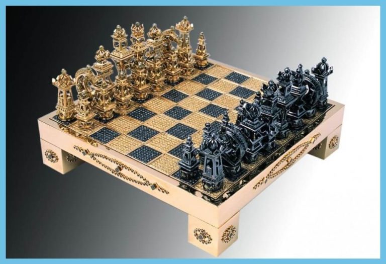 Gold and Diamond Chess Set