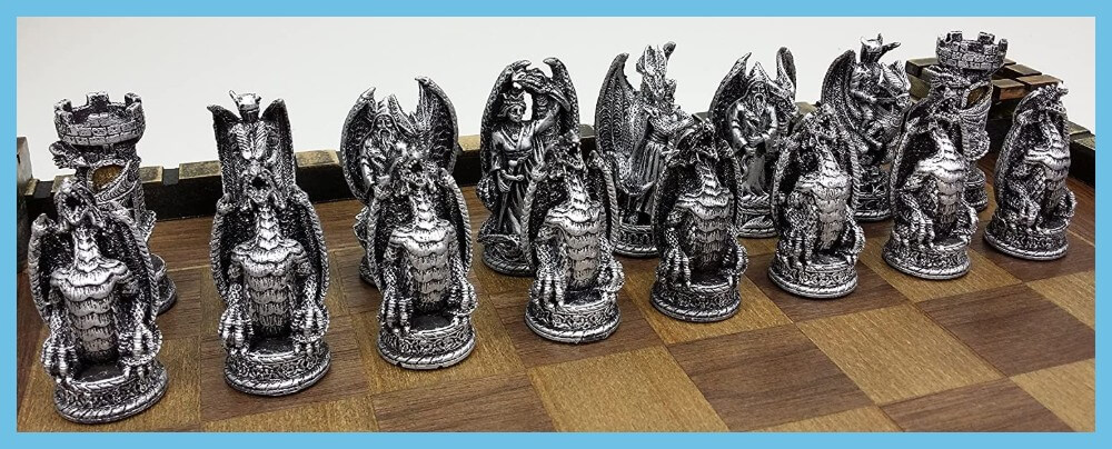 Gothic Medieval Times Kingdom of the Dragon Chess Pieces 3