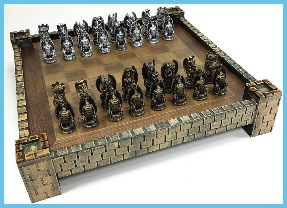 Gothic Medieval Times Kingdom of the Dragon Chess Set
