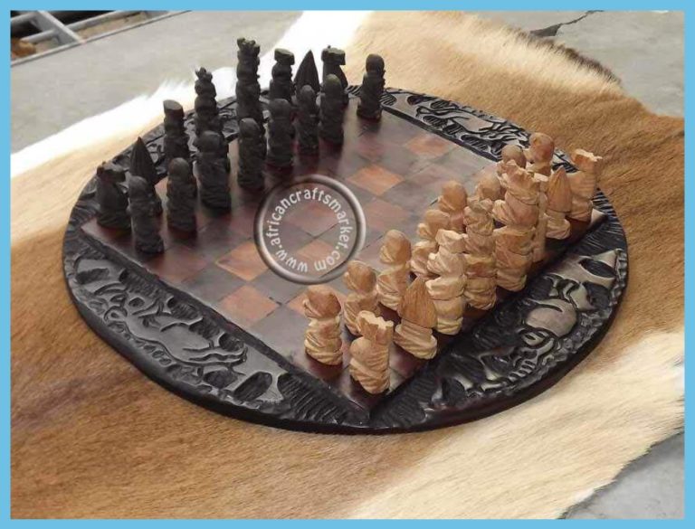 Hand Carved African Chess Set