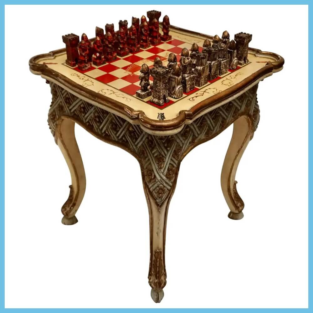 Handmade Wooden Chess Table 1