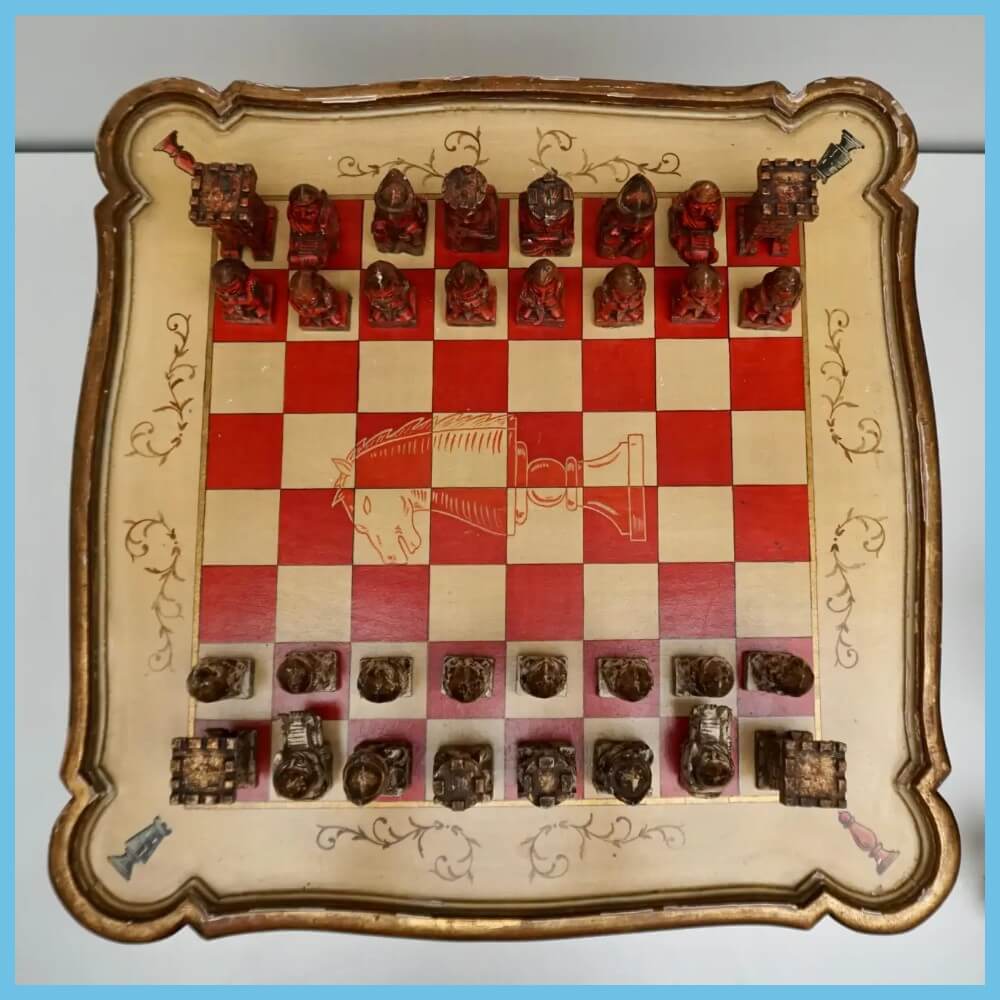 Handmade Wooden Chess Table 7