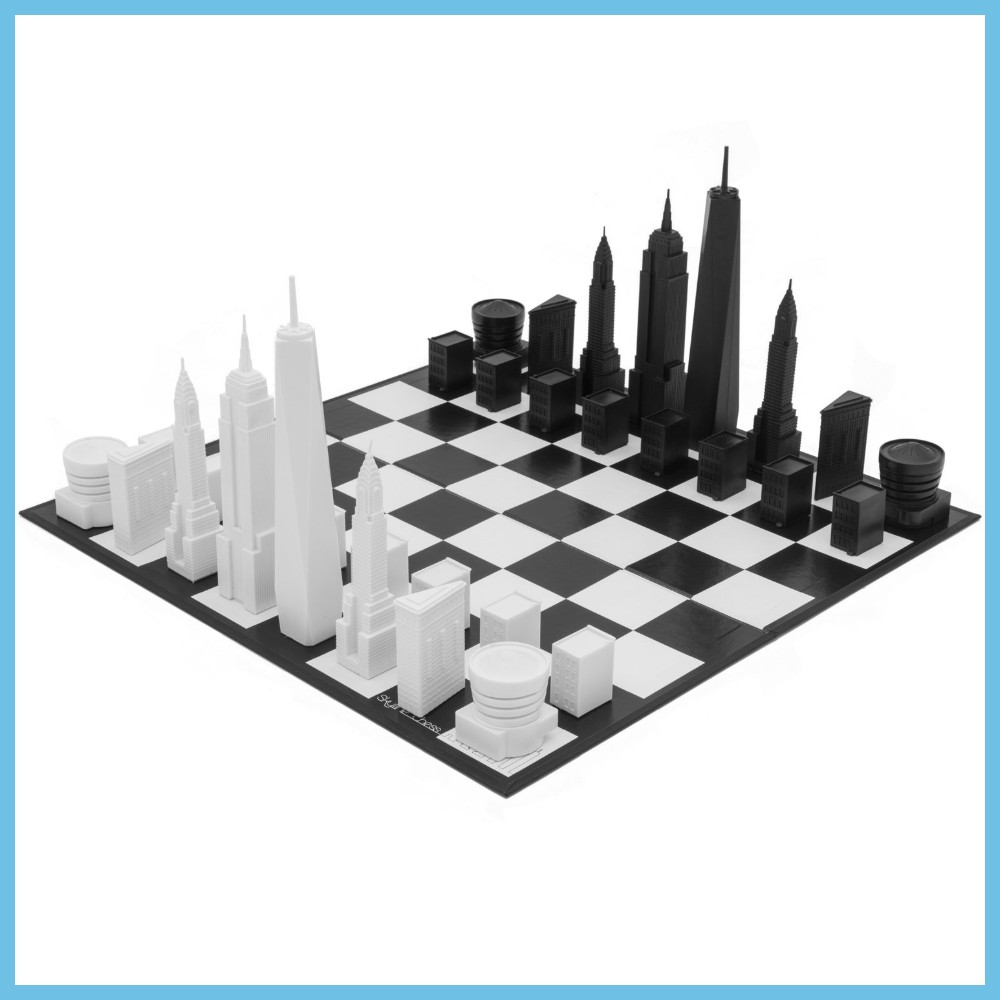 Large Black and White Chess Set