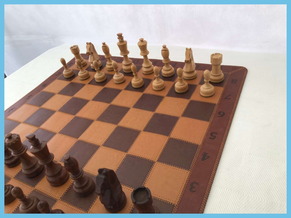 Leather Roll up Chess Board 21