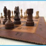Leather Roll Up Chess Board 22