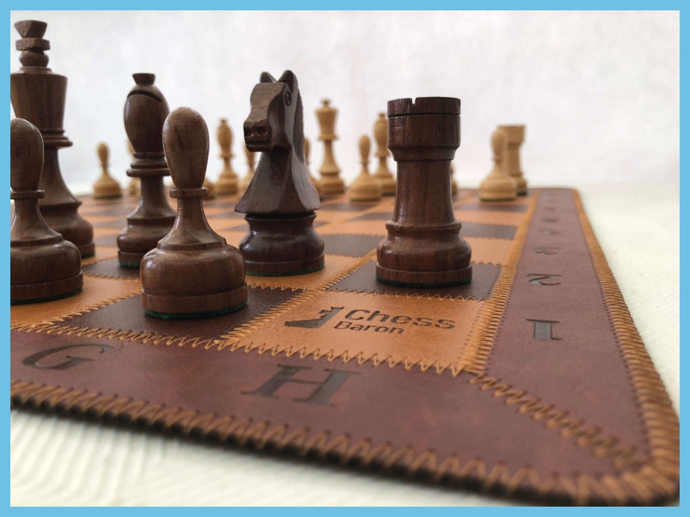 Leather Roll up Chess Board 22