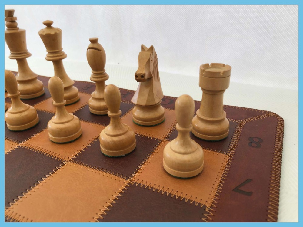 Leather Roll up Chess Board 23