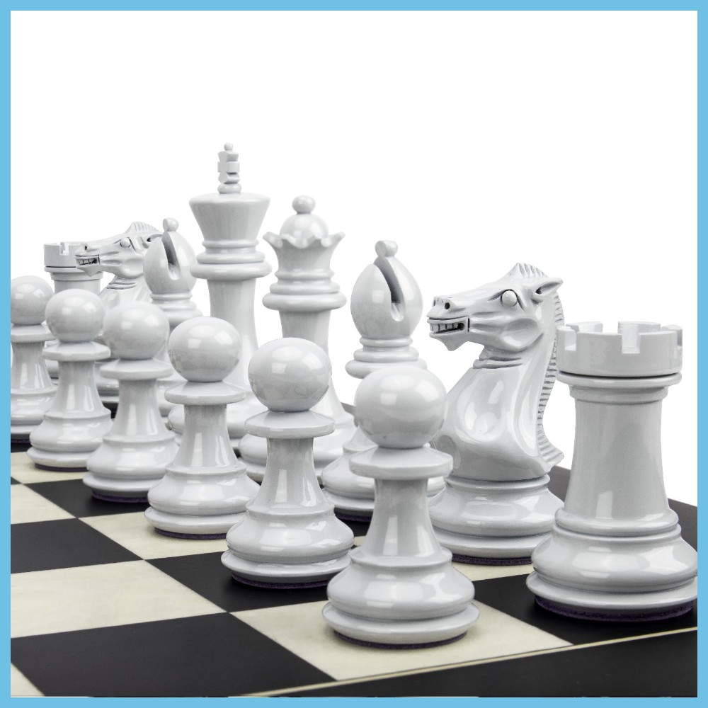 Luxury Black and White Chess Pieces
