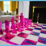 Pink Blue Chess Pieces 3