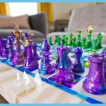 Purple Marble Chess Pieces 5