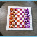 Purple And Orange Marble Chess