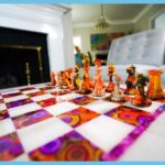 Purple and Orange Marble Chess Set 3