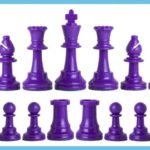 Purple And White Chess Pieces