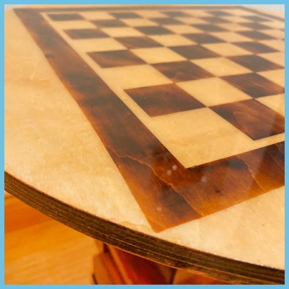 Round Wooden Chess Table 3