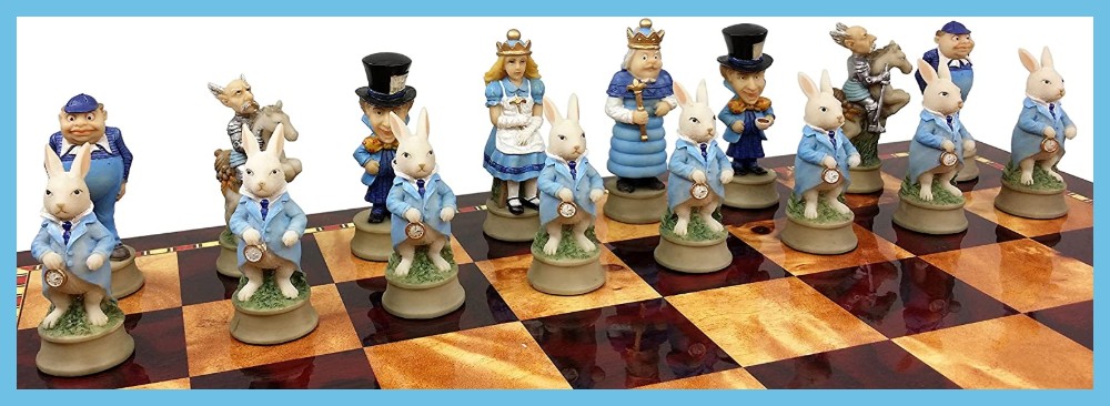 Studio Anne Carlton Alice in Wonderland Chess Sets