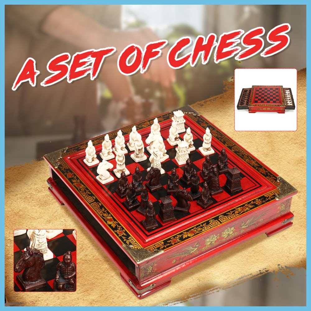 Vintage Chinese Jade Chess Set