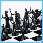 Aluminum Greek Mythology Chess Pieces