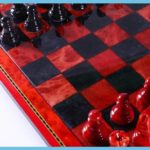 Black And Red Alabaster Chessboards