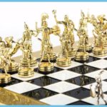 Black And White Greek Mythology Chess Pieces