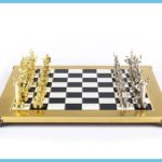 Black And White Greek Mythology Chess Sets
