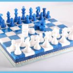 Blue and White Alabaster Chess Sets