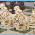 Brown And Natural Alice In Wonderland Chess Pieces 1