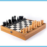 Geometric Style Black And White Chess Sets
