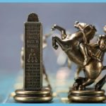 Gold And Silver Greek Mythology Chess Pieces 1