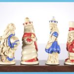 Hand Painted Alice In Wonderland Chess Sets