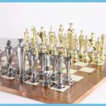 Large Metal Renaissance Greek Chess Set 2