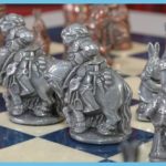 Metallic Alice in Wonderland Chess Pieces 1