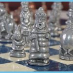 Metallic Alice In Wonderland Chess Sets
