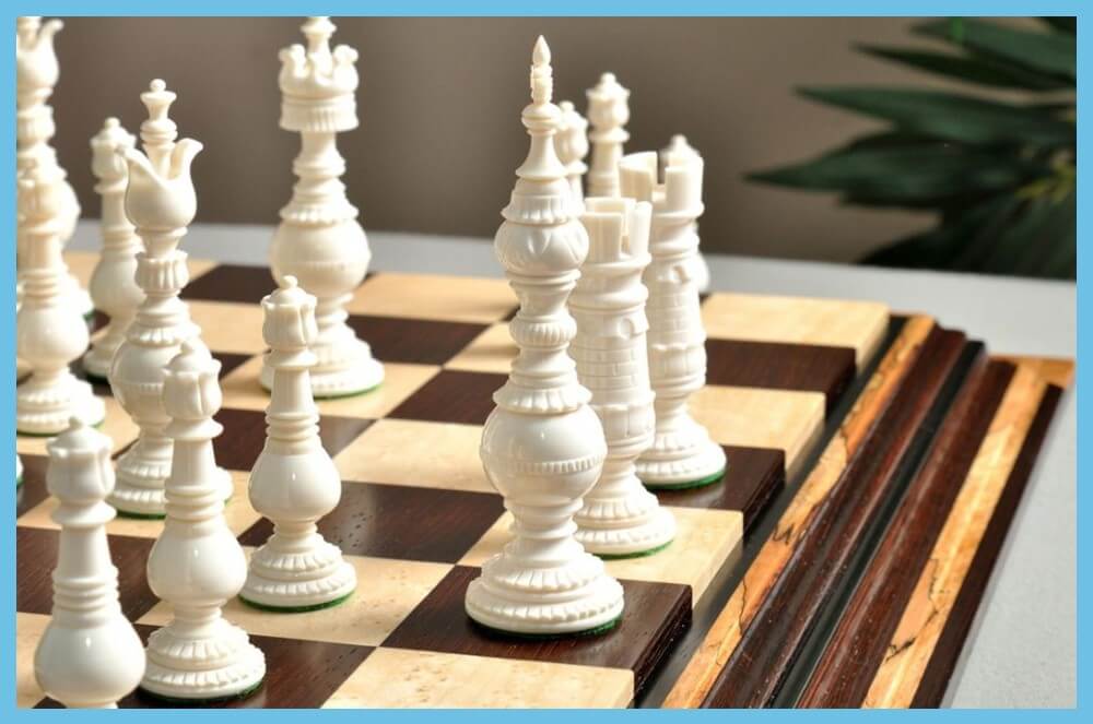 Oxford Luxury Bone Chess Pieces 6