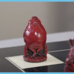 Red and Natural Alice in Wonderland Chess Pieces 1