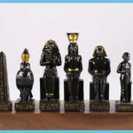Romans Vs. Egyptian Black And White Chess Pieces