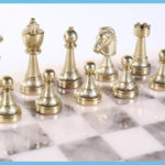 Staunton Metal Alabaster Chess Pieces 1
