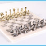 Staunton Metal Alabaster Chess Sets