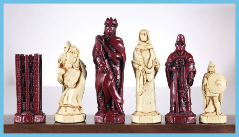 The Battle of Hastings Antique Ivory Chess Set