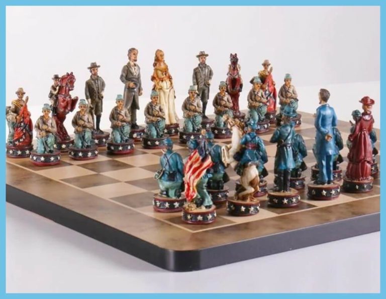 Vintage Civil War Chess Set