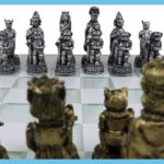 Cats Vs Dogs Frosted Glass Chess Set 3