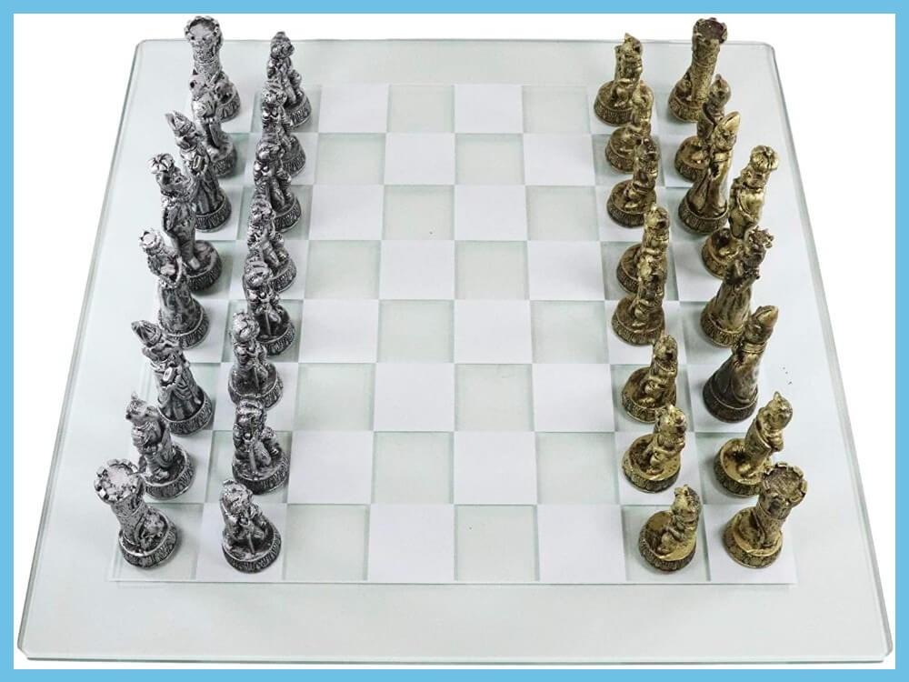 Cats Vs Dogs Frosted Glass Chessboards